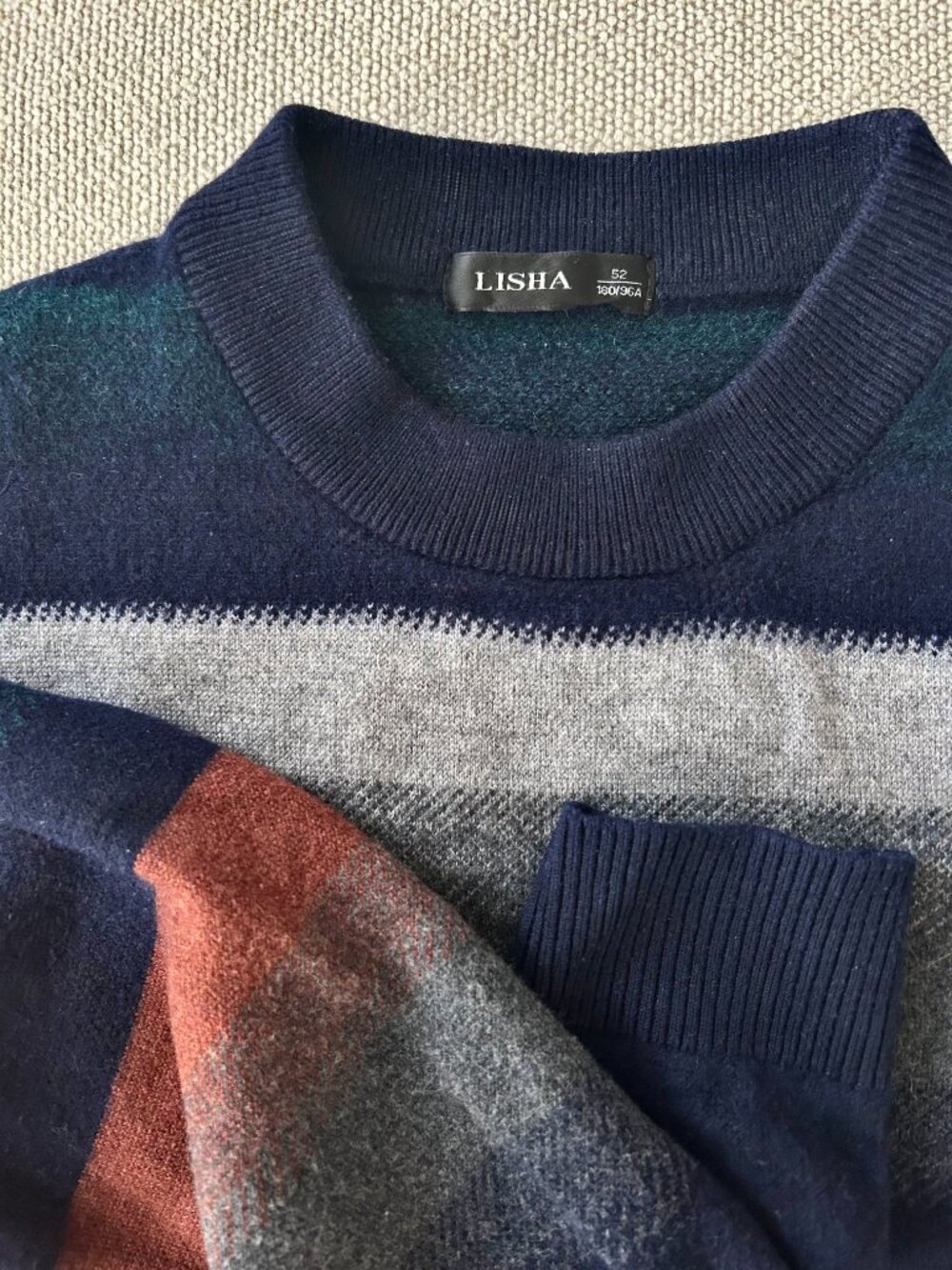 Lisha Oversized Striped Grandpa Sweater - Picture 4 of 4